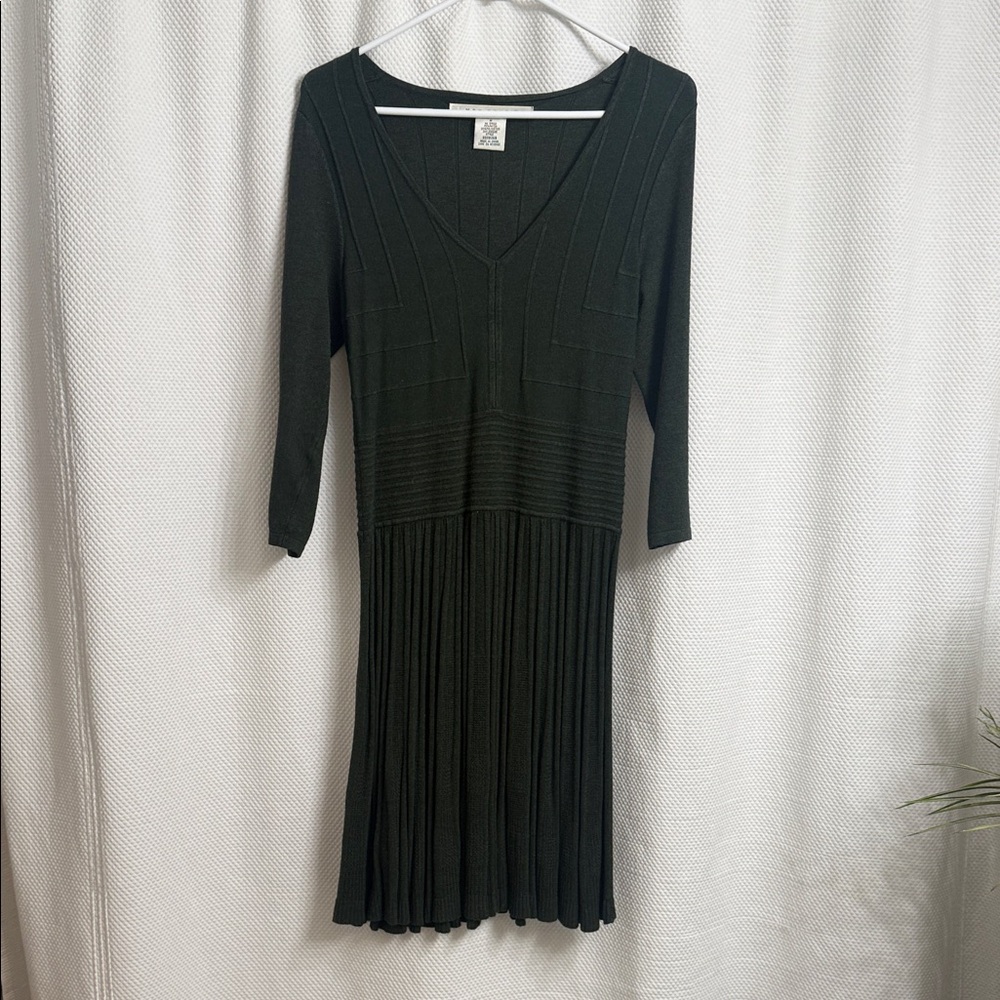 Elegant V-Neck Sweater Dress